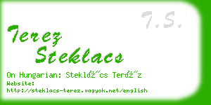 terez steklacs business card